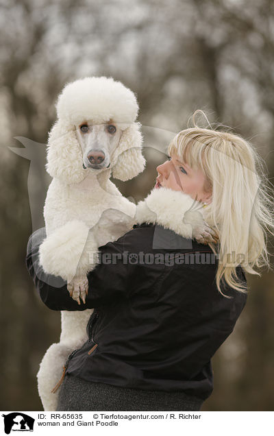 woman and Giant Poodle / RR-65635