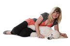 lying standard poodle