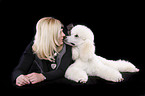 young woman with poodle