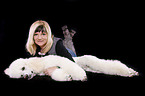 young woman with poodle