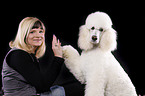 young woman with poodle