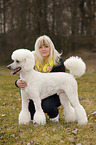 woman and Giant Poodle