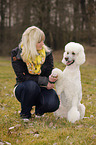 woman and Giant Poodle
