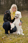 woman and Giant Poodle