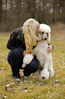 woman and Giant Poodle