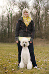 woman and Giant Poodle