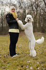 woman and Giant Poodle