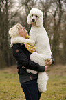 woman and Giant Poodle