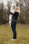 woman and Giant Poodle