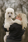 woman and Giant Poodle