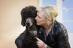 woman with Giant Poodle