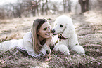 woman with Giant Poodle