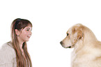 girl with Golden Retriever