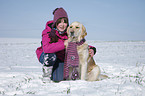 girl and Golden Retriever