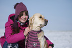girl and Golden Retriever