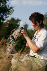 woman and Great Dane