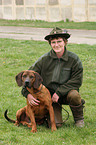 huntswoman with Hannoverian Hound