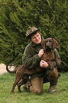 huntswoman with Hannoverian Hound