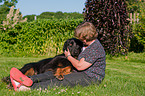woman and Hovawart