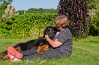 woman and Hovawart