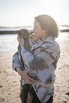 woman and Italian Greyhound