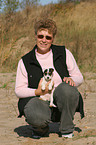 woman with Jack Russell Terrier Puppy