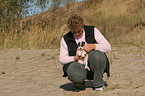 woman with Jack Russell Terrier Puppy