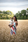 woman with Jack Russell Terrier