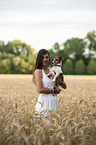 woman with Jack Russell Terrier