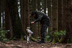 man and Jack Russell Terrier