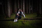 woman and dogs