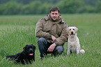 man and Labrador Retriever