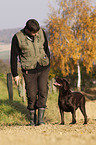 man and Labrador Retriever