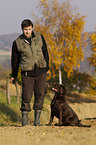 man and Labrador Retriever
