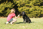 girl with Labrador Retriever