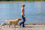 woman with Labrador Retriever