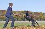 woman with Labrador Retriever