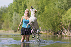 woman with Labrador Retriever