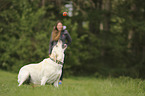woman with Labrador Retriever