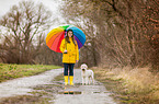 woman and Lagotto Romagnolo