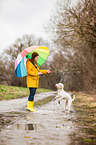 woman and Lagotto Romagnolo