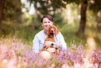 woman and Magyar Vizsla