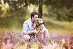 woman and Magyar Vizsla