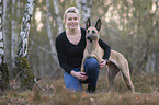 woman with Malinois