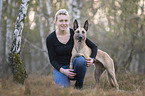 woman with Malinois