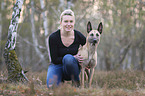 woman with Malinois