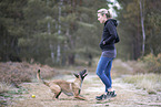 young woman with Malinois