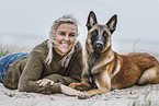 woman and Malinois