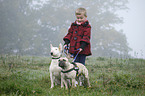 girl with dogs