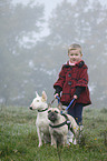 girl with dogs